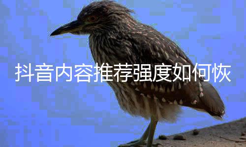 默认推荐抖音内容恢复如何强度