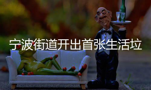 开出通知街道宁波整改垃圾分类首张生活书